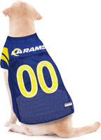 Pets First NFL Los Angeles Rams Dog Jersey, Size Large, Football Shirt Costume for Pet, Dog Sports T-Shirt, NFL Team Clothing for Cats, Licensed Pet Apparel Available in 7 Sizes and 32 Teams
