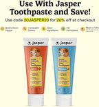 Jasper Large Dog Toothbrush, 360 Degree Pet Tooth Brushing Kit, Cat Toothbrush, Canine Dental Care & Teeth Cleaning Kit, Pet Finger Tooth Brush, Use with Dog Toothpaste, 2-Pack Navy-Blue Large