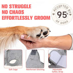 PAWCHIE Dog Grooming Hammock Harness for Dogs & Cats with Pet Nail Clipper Trimmer,Cat Hanger Sling for Trimming Clipping Nails,Warm Plush Dog Hammock Restraint Bag for Small Medium Large Dogs,Grey S