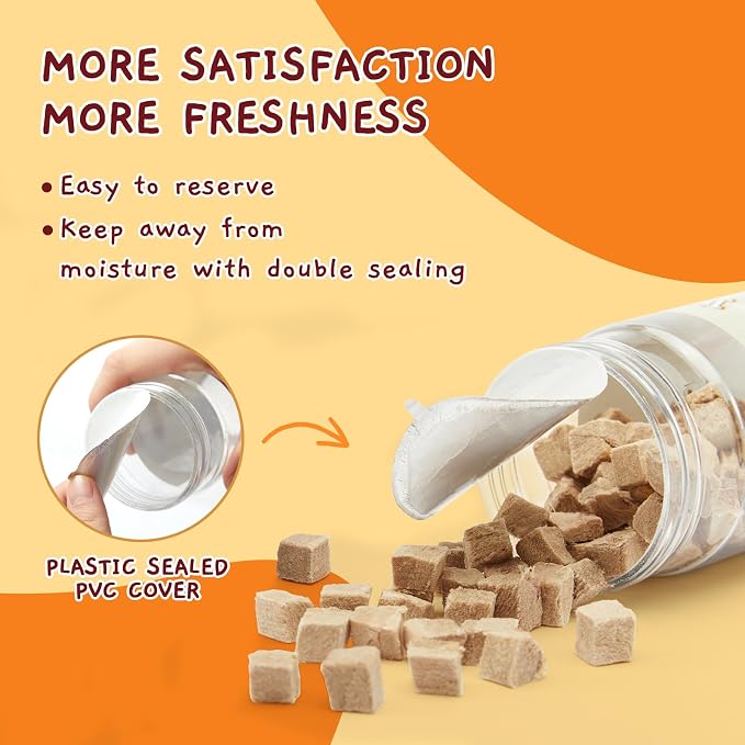 Jungle Calling Freeze Dried Duck Dog & Cat Treats, High Protein, 9.17 oz | Single Ingredient Duck Bites, Grain-Free, Additive-Free Training Treats & Food Toppers for Sensitive Skin & Stomach