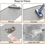 Garoopion Silicone Cat Litter Mat 24×16 inch, Easy to Clean, Gray | Waterproof Silicone Mat with Raised Edges, Catch Litter, Protect Floor from Urine, Multi-Use for Dog/Sink/Kitchen/Boots