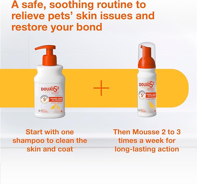 Douxo S3 PYO Chlorhexidine Shampoo For Dogs, Medicated Shampoo Antibacterial & Antiseptic, Yeast Infection Treatment for Dogs & Cats, Clinically Proven, 16.9 fl oz | Medicated Shampoo Antibacterial & Antiseptic, Yeast Infection Treatment for Dogs & Cat...