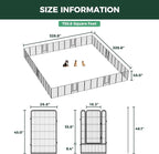 FXW Rollick Dog Playpen, Indoor, Yard & RV Camping, 45" H, 48 Panels | Easy setup, Heavy-duty, DIY layouts, for Large Dogs, Patented