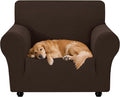 XINEAGE Stretch Armchair Slipcover, Non-Slip Pet Couch Cover,Dark Coffee | Washable Furniture Protector, Elastic Bottom, Dogs & Cats Friendly, Scratch-resistant, Fast Setup, High Elasticity