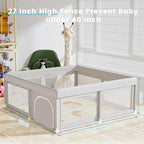 Hiaksedt 50 x 50 inch Baby Playpen with Mat | Small Playpen for Babies and Toddlers Baby Fence Playards