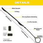 Fida 2-in-1 Slip Lead Dog Leash with 2 Handles, 6FT Training Leash, Black | No Collar Needed, Tangle Free, Soft Padded Handles, Traffic Control,Reflective Heavy Duty No Pull Leash for Medium-Large Dogs