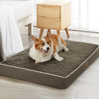 WNPETHOME Orthopedic XL Dog Bed for Crate, Waterproof Extra Large Dogs Bed with Removable Washable Cover, Multi-Needle Quilting Dogs Crate Bed