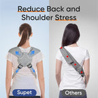 Supet Dog Sling Carrier for Pets, Adjustable Hands Free Front Chest Pouch | Reduces Back & Neck Pain Anti-Anxiety Backpack, 62% Cotton Blend Soft Bag, Fit Dog, Cat, Puppy (Grey Plus 11-21Lbs)