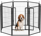 Dog Playpen Indoors/Outdoor, 36 inch 8 Panels Dog Play Pen for Small Dogs, Rustproof Metal Pet Fence for RV Camping/Yard/Garden