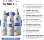 Lillian Ruff PRO Formula Berry Blue Brilliance Bundle - Ultimate Tear Stain & Odor Eliminator Set, Includes Berry Blue Shampoo, Conditioner & Waterless Shampoo, Hydrate, Soften & Detangle, USA Made