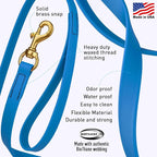 Viper Biothane K9 Working Dog Leash Waterproof Lead for Tracking Training Schutzhund Odor-Proof Long Line with Solid Brass Snap for Puppy Medium and Large Dogs, 33ft Passionfruit Pink