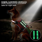 Service Dog Vest Harness and Leash Set+10 Patches,No Pull&Adjustable Reflective Dog Harness with Soft Padded Handle for Training/Everyday,Fit Small/Medium/Large/Extra-Large Dogs(Red M) | Adjustable Reflective Service Dog Harness Medium Sized,Dog Leash ...