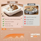 Dog Bed for Small Medium Size Dog, Washable Fluffy Rabbit Fur Pet Bed for Puppy and Kitten, Orthopedic Dog Cat Beds with Removable Cover & Anti-Slip Bottom Medium Dog Bed self Warming