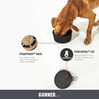 Dog Bowl with Spill-Proof Travel Lid, Black, 7-Cup Pet Travel Bowl | Black 7-Cup Dog Bowl, Spill-Proof Travel Lid, BPA-Free, Rust-Proof, Shock-Resistant, Stackable and Dishwasher Safe
