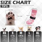 EXPAWLORER Dog Socks to Prevent Licking Paws, Dog Shoes for Hot Pavement, Anti Slip Dog Booties for Hardwood Floors, Dog Boots & Paw Protectors for Small Medium Large Senior Dogs, Pink S
