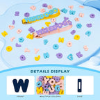 Wisedog Dog Charms for Collar, Navy, 19MM | 30 Pcs, Silicone Letter Charms, Waterproof Alphabet Pet ID, For Dog Cat Collars, DIY Personalized Name Pendant