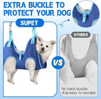 Supet Dog Grooming Hammock, Dog Hanging Harness for Nail Trimming Doorframe, Pet Holder Restraint for Clipping Nails, Pet Hoist Sling for Cutting Nails, Ear & Eye Cleaning, Medicine at Home (S)