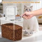 TBMax Dog Cat Food Storage Container 12Lbs with Airtight Flip-up Lid, Large Pet Food Dog Treat Container with Scoop, Airtight Food Storage Bin for Kitchen Organization