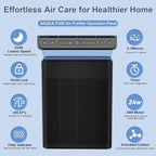 Air Purifiers for Home Large Room Up to 2000 Ft² with Washable Filters, AIUZLK H13 HEPA Filter,Bedroom Air Purifier for Pet,Air Cleaner for Smoke Pet Hair Dander Odor,P260 (Black)