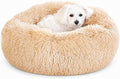 Whiskers & Friends Cat Beds for Indoor Cats, Fluffy Cat Bed Small to Large | Orthopedic Soft Plush Calming Donut Bed, Washable Round Pet Bed, Sized for Kitten to Large Cats & Puppy to Small Dogs