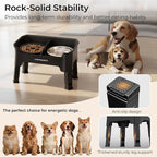 URPOWER Mess Proof Elevated Dog Bowls for Small Dogs with Slow Feeder | No Spill Water Bowl, Slow Feeder Dog Bowls, Non-Slip Food and Water Bowl Set for Small, Medium & Large Dogs