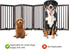 Dog Gates for the House Doorways Extra Wide 110 Inches Wood Freestanding Pet Gates for Dogs Indoor Fence with Support Stands