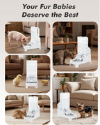 Automatic Dog Water Bowl Dispenser with Patented Faucet - 6L Large Gravity Cat Water Dispenser with Handle, Filter & Adjustable Base, Wide Mouth for Easy Clean, BPA-Free, Stainless Steel Pet Waterer