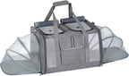 Lawfery Cat Carrier for 2 Cats – Large Expandable Soft-Sided Pet Travel Carrier, Dual Compartments, Privacy Protection, Dog Carrier for Small/Medium Dogs, Home & Outdoor Use