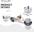 Parisian Pet Preppy Dog Dress - Summer Clothes for Medium Dogs Girl - Stylish Sleeveless Pet Outfit - Designer Dog Apparel - Lightweight and Breathable Puppy Clothes - Comfortable Skirt for Dogs