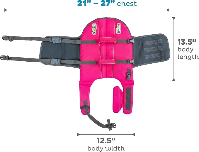 Outward Hound Granby Splash Pink Dog Life Jacket, Medium