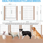 Heavy Duty Dog Playpen 32 Inch Height - Indoor Outdoor Pet Fence Enclosure for Medium and Small Dogs - Foldable Puppy Exercise Pen for Indoor and RV Camping or Yard (6 Panels, 32" H (White))