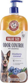 Arm & Hammer for Pets Odor Control Shampoo for Dogs, Blueberry Coconut, Odor Eliminating Dog Shampoo, Dog Deodorizer, 32 Fl Oz