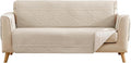 Boho Beige Loveseat Covers for 2 Cushion Couch, Water-Repellent Aztec Covers for Love Seat, Washable Quilted Couch Covers, Pet Friendly Loveseat Slipcovers (Loveseat 48", Beige)