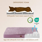 EHEYCIGA Orthopedic Dog Bed Extra Large with Removable Washable Cover,50x36 | Egg Crate Foam Support,Durable Oxford fabric,Non-Slip Bottom,Machine Washable,Soft Waterproof Plush Pet Bed Mat For Crate