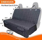 Meginc Dog Car Seat Cover for Back Seat, Waterproof Non-Slip Bench Protector for Dogs, Durable 600D Scratch Proof Seat Cover for Hair, Scratches, Travel and Daily Use in Mid-Size Cars, Mid-Size SUVs