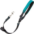 Gooby Escape Free Sport Leash - Turquoise, 4 FT - Neoprene Dog Leash with Quick Release Buckle for Small, Medium and Large Dogs