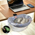 Cat Desk Bed, Adjustable Cat Desk Hammock, Cat Bed for Desk | Glow in The Dark, Removable Washable Cover, Sturdy Metal Frame, Desk Cat Bed, Cat Desk Perch, Supports up to 50 Lbs