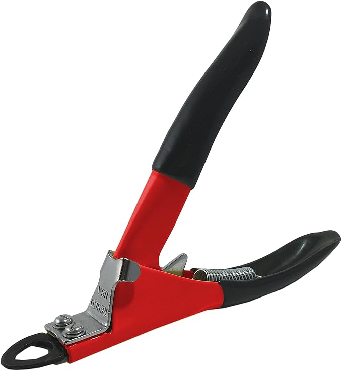 Cat Nail Clippers, Guillotine Cat Claw Trimmer with Comfort Grips, Deluxe Red