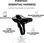 ShawnCo Essential Dog Harness, No-Pull Pet Vest with 3 Leash Clips, No Choke, Reflective, Adjustable and Padded, for Easy Walking and Training for Small, Medium and Large Dogs (White Marble, XS)