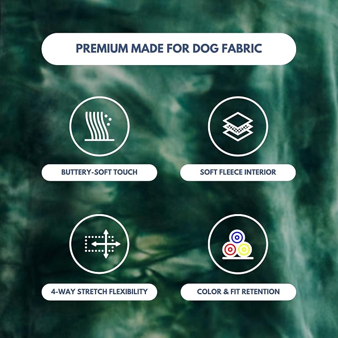Spark Paws Dog Hoodie – Premium Dog Sweater for Small, Medium, and Large Dogs | Warm Outfits for French Bulldogs, Pitbull, Puppy, Winter Jacket Alternative - Green Skydye, 2XL