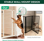 FXW Dog Gate, Extra Wide Adjustable for Openings Up to 83", 45" H | Flexible Space Control, Easy Walk-Through Access, 2 Panels + 1 Gate, For Large Dogs, Garage Use