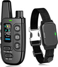 Shock Collar for Dogs, IP67 Waterproof Dog Training Collar with Remote Control, 3 Modes: Beep, Vibration, Safe Static, Rechargeable Adjustable for 15-110lbs Medium Large Dogs