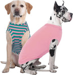 IECOii 2 Pack Dog Surgery Recovery Shirt Sleeveless Lightweight Dog Tshirt | T-Shirts with Stretch Fit,Gentle on Sensitive Skin,Anti-licking for Hot Spots,Shedding Control Tee,For Small to Giant Dogs
