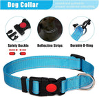 No Pull Dog Harness Adjustable Collar & Leash Set - Dog Halter Harnesses Collapsible Bowls & Poop Bag Dispenser Muzzle ID Tags Toys Fits Small Medium Large Dogs (Blue-S)