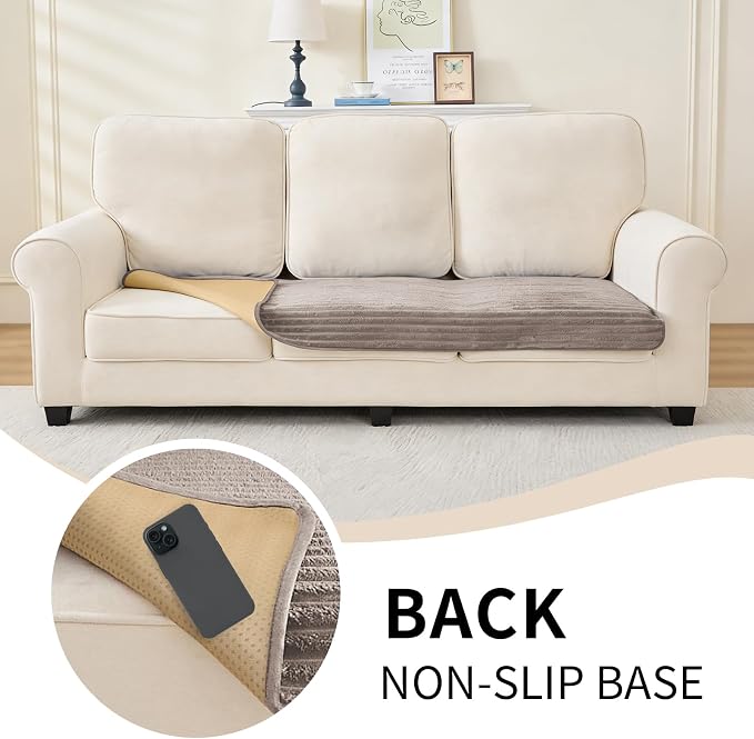 100% Waterproof Couch Covers for Dogs, 35"×70.9" Washable Couch Cover, Non Slip Sectional Couch Covers for 3 Cushion Sofa Cover Pet Friendly, Cat and Dog Couch Bed Cover- Khaki