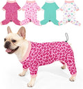 Bienbee Dog Pajamas, 4 Pack Adjustable Onesies for Small to Large Dogs L | Dog Shedding Suit with Soft Fabric, Breathable & Stretchy, and Adjustable Back Length for Sleeping Lounging and Daily Use