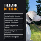 Fenrir Slip Leash 1.4m Professional Dog Training Lead to Stop Pulling, Perfect for Walks, Easy to Use, Spring Loaded Stopper, Light Weight and Durable (Red)