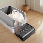 Cat Step for Litter Box, Litter Box Ramp with Filter Function, Black | Cat Litter Box Step for Kitten & Elderly Cats, Washable Double Layer Litter Catcher, Non-Slip Litter Catcher, Easy to Clean