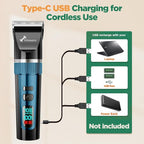 Gimars 4 in 1 Powerful 7000RPM Dog Clippers for Grooming with Replacement Blade, Professional Cordless Low Noise 55dB Pet Clippers, Dog Hair Clipper and Dog Shaver Kit for Thick Hair, Cat and Horse