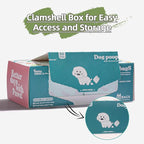 2-Ply Dog Poop Bags with Paper Towels-100 Pieces-Ultra Thick and Leakproof Pet Waste Pick-up Bags-no more warm & yuck feeling